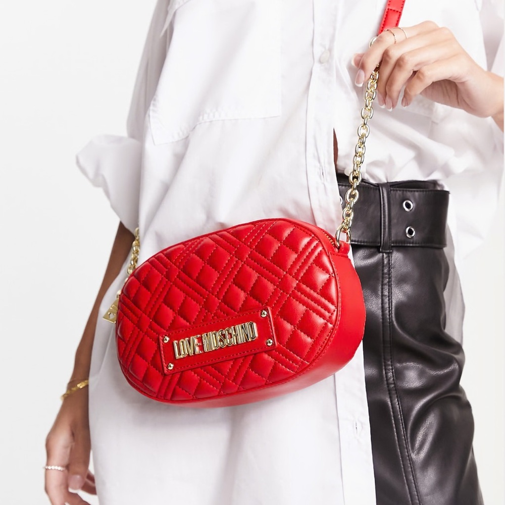Love Moschino Red Crossbody Bag with Vibrant Style